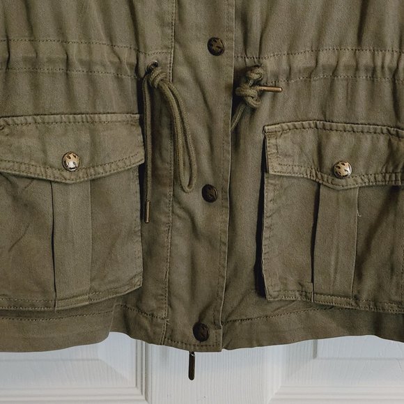 Max Jeans Olive Green Urban Utility Sleeveless Vest Size S - Picture 9 of 12